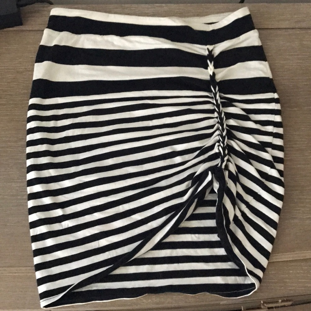 Free People black and white stripe skirt